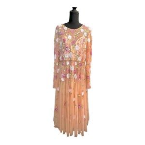 NWT  Mac Duggal Sequin Floral Tulle Dress | Style #5716 | Size 16 | Romantic & R